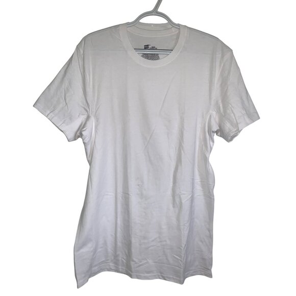 Hanes Mens Pack Of 2 White Cotton Crewneck T-Shirt Size Medium - Picture 5 of 11